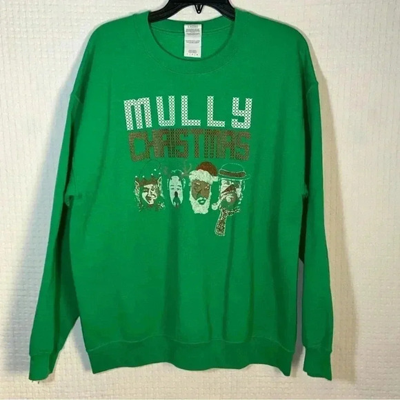 Gildan Mens Size Large Irish Pub Mully Mulligans Alabama Christmas Sweatshirt - Picture 1 of 9